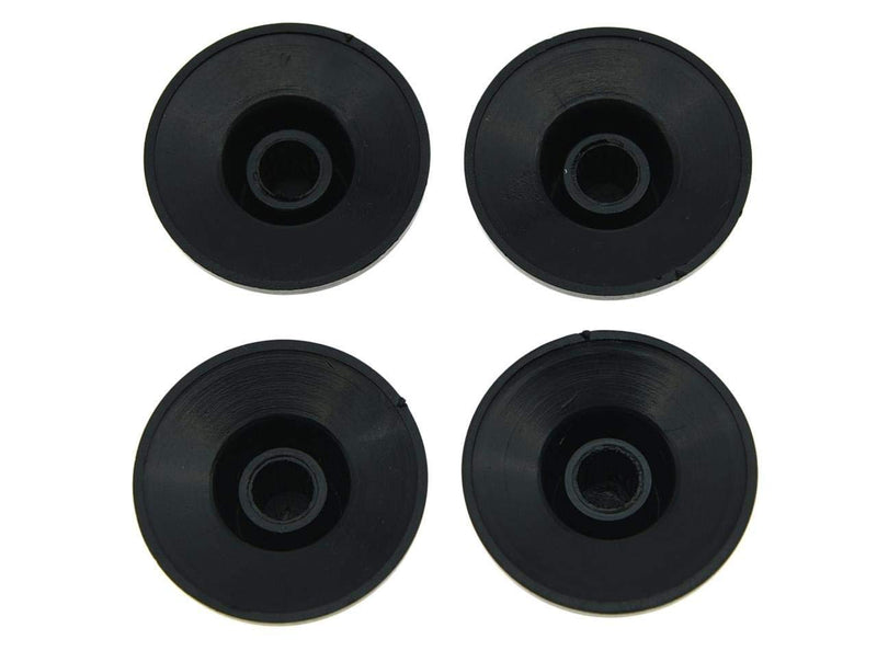 KAISH 4X Black with Gold Cap LP Guitar Witch Hat Knobs Top Hat Knob for Epi Les Paul SG Black w/Gold Cap