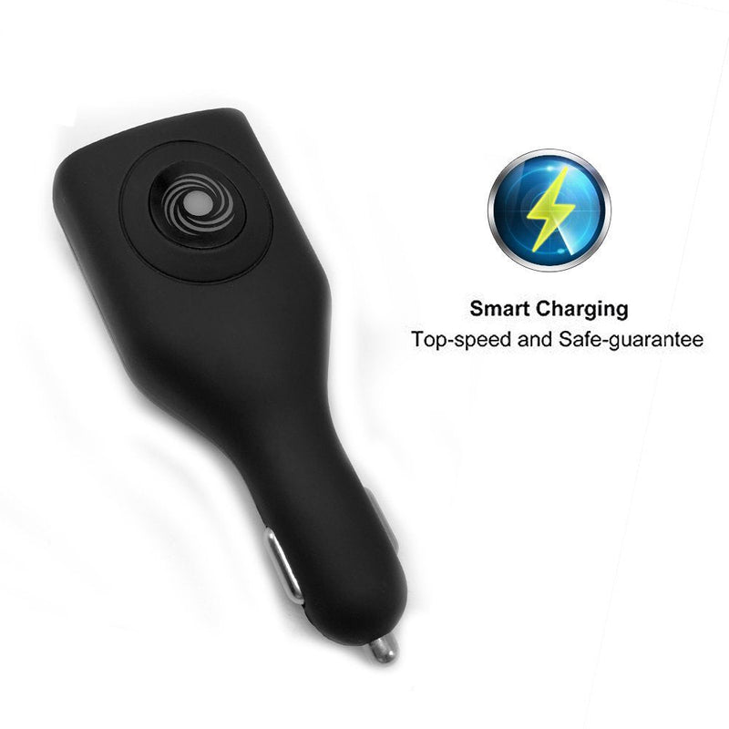 NDLBS 2Pack USB Car Charger, 2-in-1 Portable With Foldable Plug Wall Charger for iPhone X XR XS 7 8 Plus Note 8 9 Galaxy S8 S9 Plus LG Pixel 2Pack Black