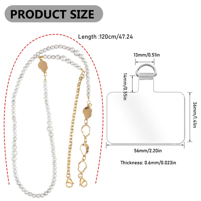 Phone Crossbody Chain CellPhone Lanyard,Universal Phone Chain Strap with Tether Patches Compatible with Most Phones P