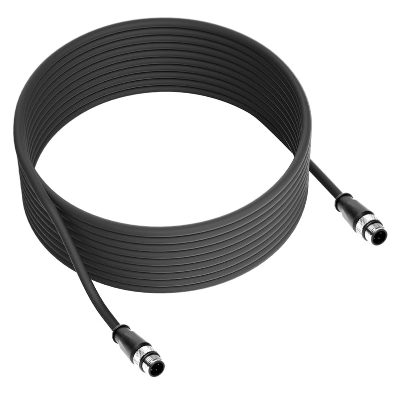 Alvin's Cables M12 D-Code 4 Pin Male to M12 D-Code 4 Pin Male Ethernet Cable for Keyence Baumer Sick Camera, High-Flex Cat6a Cable for Industrial Automation, EtherCAT/PROFINET, Robotics 26.2ft/8m 8M/26.2FT Black