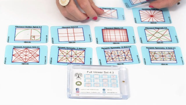 4:3 Directors Viewfinder Set, 12 Layouts, 12 Cards Set - Full 4:3 Only