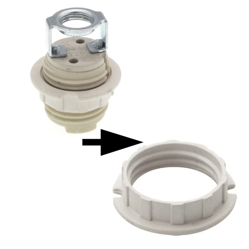 G9 Lamp Shade Ring Plastic Shade Ring for G9 Lamp Holder White (10) 10
