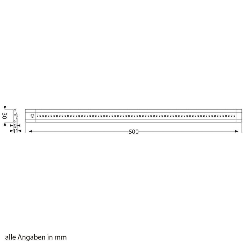 Parlat LED Under-Unit Light, Siris, with Switch, Flat, 500 mm, 24 V DC, 400 lm, 6 W - Choice of Set Set of 2 Light Colour: White