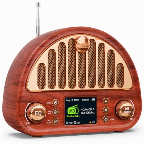 Calendar Clock+Vintage FM Radio with NOAA Weather Alerts