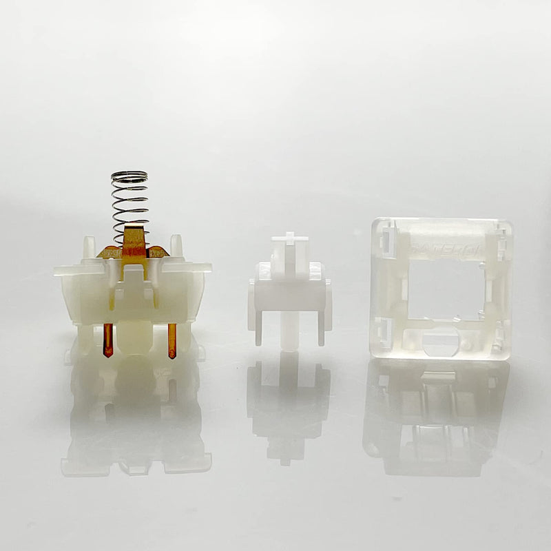 Gateron Switches Milky White Mechanical Keyboard Yellow 5pins for All MX Mechanical Keyboard(108 Pcs, White) 105pcs