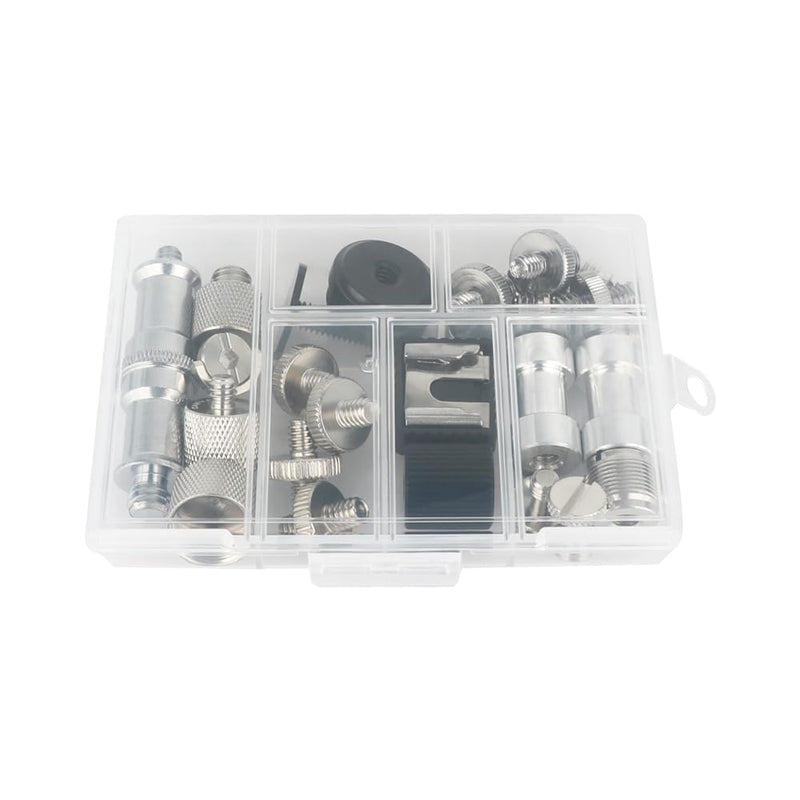 [AUSTRALIA] - CAMVATE 30PCS Camera Screw Mount Set 1/4 to 1/4,1/4 to 3/8,1/4 to 5/8,1/4 & 3/8 Camera Mount Adapter for Tripod/Monopod/Microphone/Flash Light/Quick Release Plate Converter Screws Adapter 