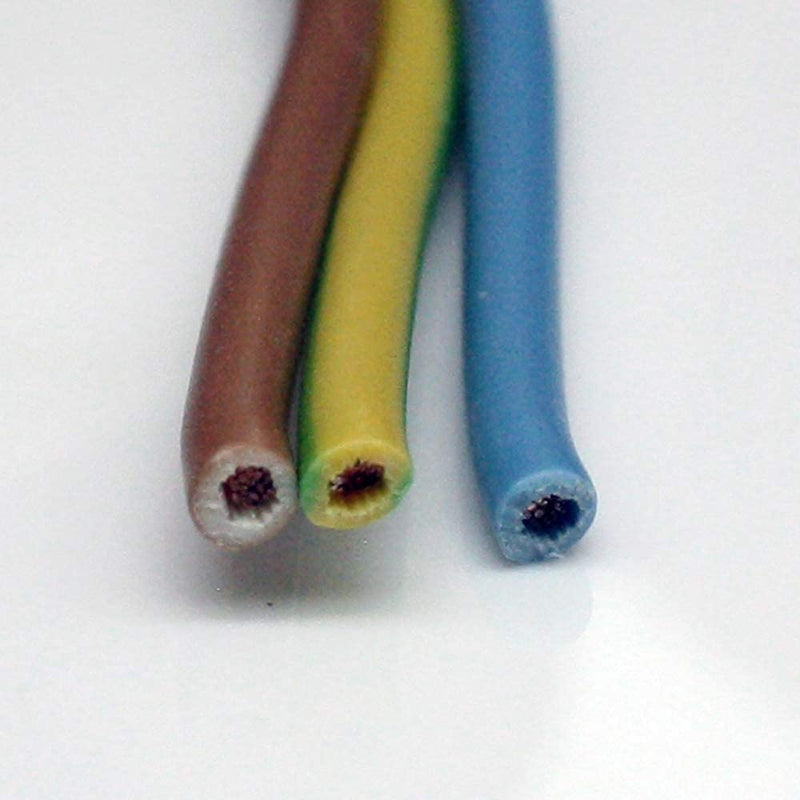 5 m Brown H03VV-F 3 x 0.75 mm² PVC Insulated Hose Cable 3G Light Cable Lamp Cable Power Cable 5 Meter
