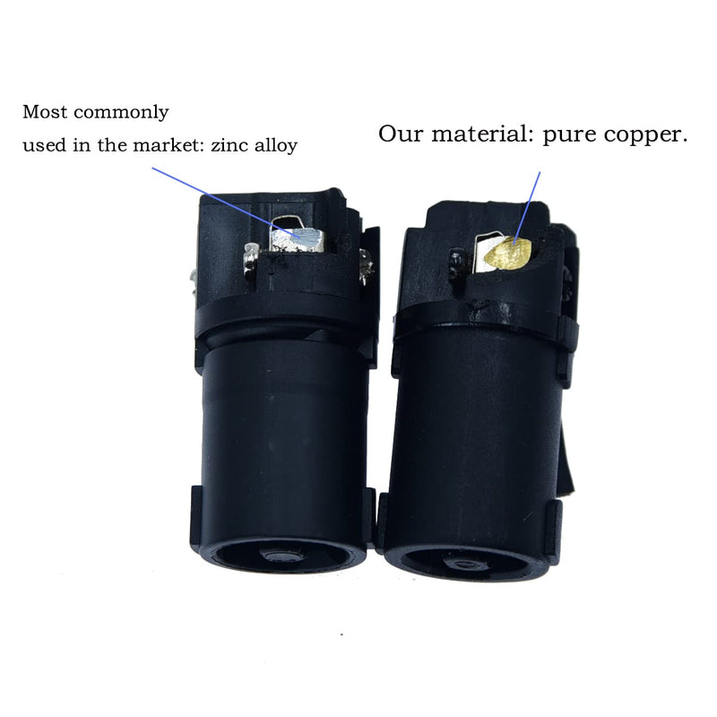 Speakon to 1/4 Adapter na4ljx Connector Upgraded 1/4" inch ts Jack Female to NL4FC Male Converter are for Converting Cable to NL4FC Plug for pa dj Speaker/Amplifier/Mixer (Adapter - 4PCS) Adapter - 4PCS