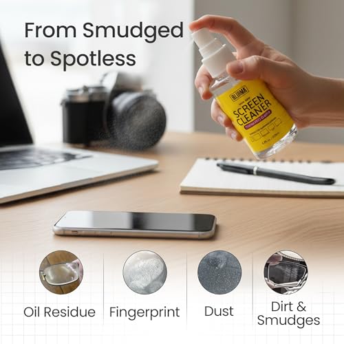 Screen Cleaner Kit 6.7 Fl Oz Spray, Microfiber Cloth & Glove BLISMA Screen Cleaner