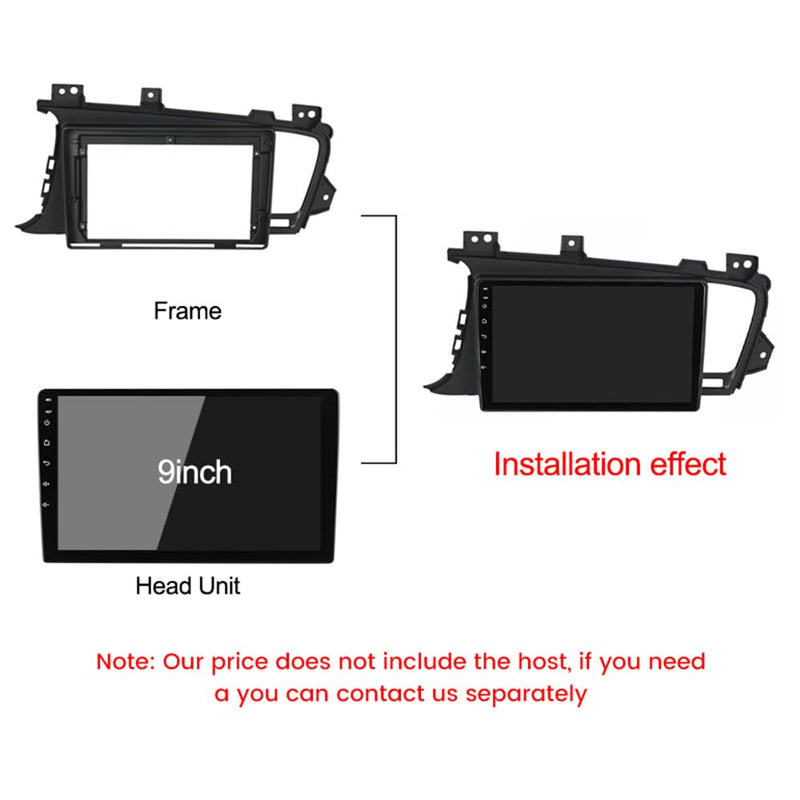 9'' Car Radio Stereo Dash Install Kit Fascia Panel Trim fits for KIA K5 Optima 2011-2016 Left Hand Drive Installation Aftermarket Stereo Headunit