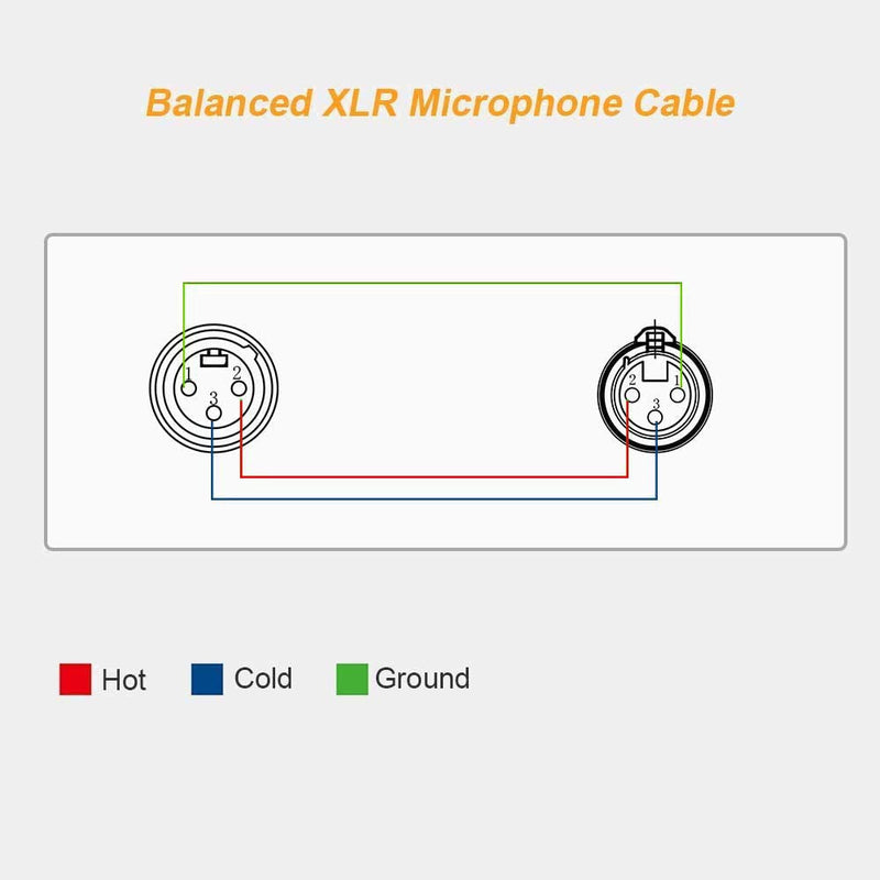 CableCreation XLR Cable, [2-Pack] 10FT 3PIN XLR Male to Female Balanced Microphone Cable for Recording Applications,Mixers,Speaker Systems and Other XLR Audio Equipment,Black 10 Feet 【2 Pack】