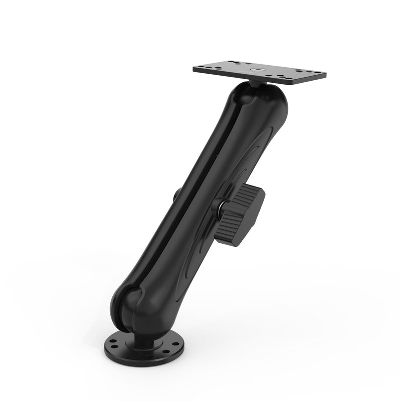 Aluminum Alloy Fish Finder Mount with 1.5"/ C Size Ball Compatible with Humminbird Helix 5/7 Series,9.3" Long Arm Marine Electronic Depth Mount for Boat/Kayak/Fishing Mounting Plate Accessories
