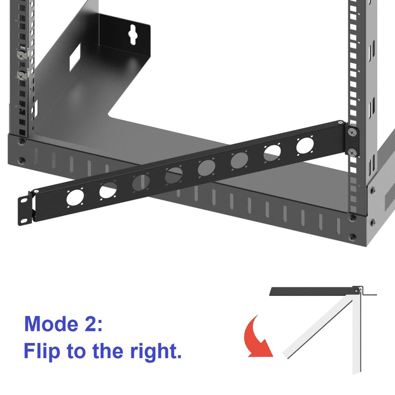 1U Hinged Rack Panel 8D XLR HDMI Audio Rack Mount Panel for 19 inches Rack Mount (1U8D)