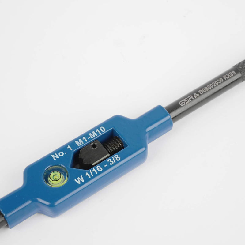 GSR Steel Tap Wrench with Center Eye | Size 2 (M4-M12) | Adjustable Tap Holder with Square Shank | Stainless Steel | Burnished Handles | Hand Tap Tool Holder ‎Nr. 2 | M4- M12 | BSW 5/32-1/2 | BSP G1/8
