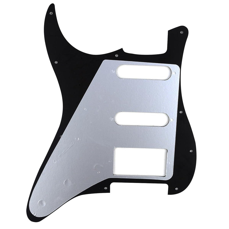 [AUSTRALIA] - Musiclily HSS 11 Hole Strat Pickguard ST Guitar Pick Guard Scratch Plate for Fender American/Mexican Standard Stratocaster Modern Style Electric Guitar,3Ply Black 3ply Black 