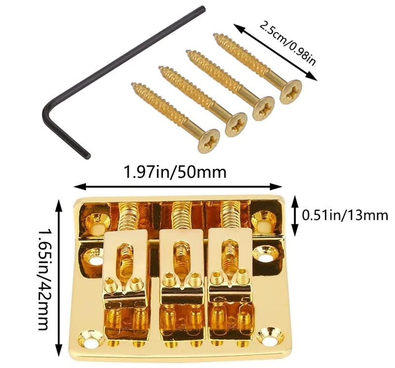 Complete 3 String Box Guitar Replacement Part inclued Saddle Bridge Tuning Pegs Keys Control Knobs Strap Locks Screws Washers Gold-plated