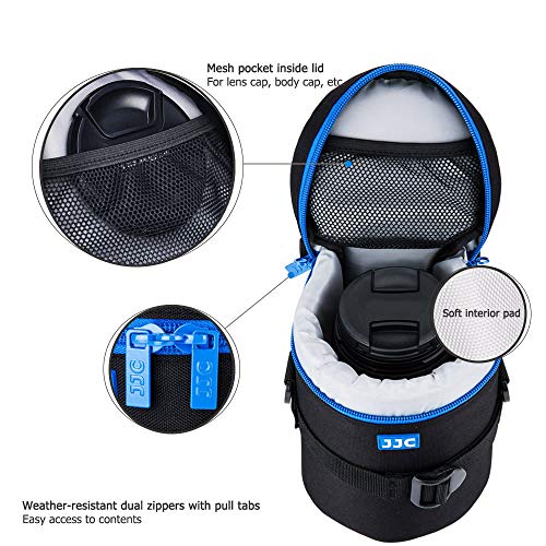 JJC ET-74B Lens Hood & Padded Lens Case Pouch for Canon RF 100-400mm f/5.6-8 is USM, Canon EF 70-300mm f/4-5.6 is II USM Lens