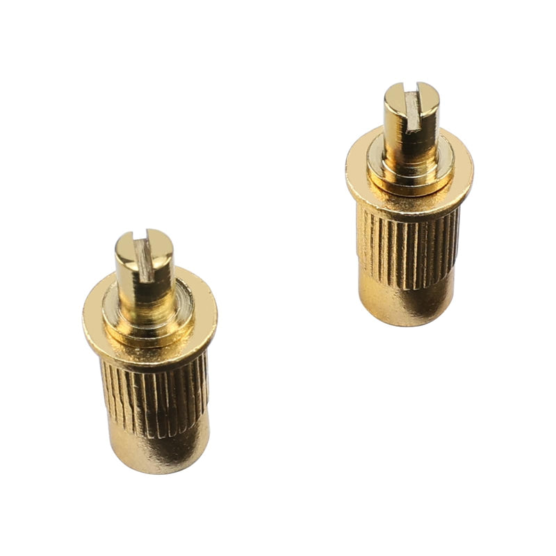 [AUSTRALIA] - Electric Guitar Bridge Studs Anchors M8 Metric Thread Mounting Studs and Inserts Bushings Compatible with Les Paul Lp Ep Style Electric Guitar Bridges Parts Replacement Gold 