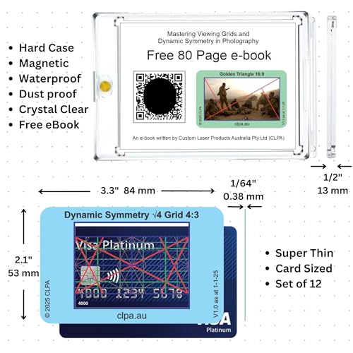 4:3 Directors Viewfinder Set, 12 Layouts, 12 Cards Set - Full 4:3 Only