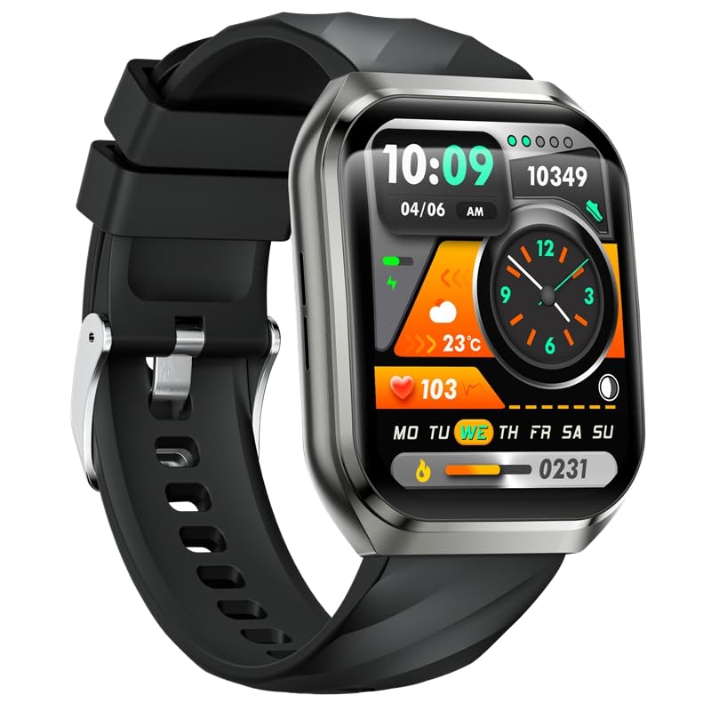 Smart Watch for Men, 1000mAh Long Battery, Bluetooth Calling, Heart Rate & Sleep Tracking, 100+ Sports Modes, IP68 Waterproof Fitness Tracker for Android & iPhone