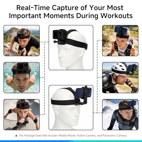 Phone Chest & Head Mount Kit, Action Camera Holder for GoPro, DJI, Insta360