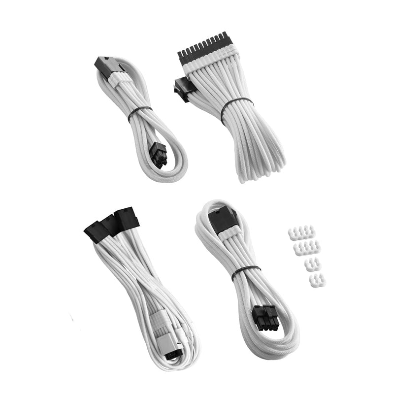 CableMod Pro ModFlex Sleeved 12V-2x6 12VHPWR StealthSense Cable Extension Kit (White, 16-pin to Triple 8-pin) White