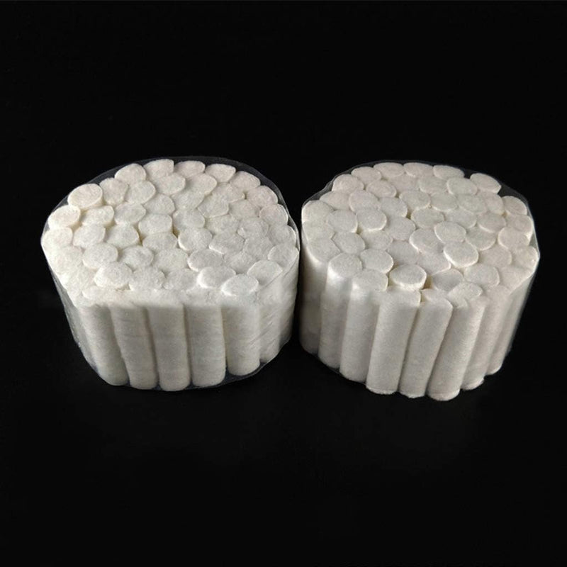 TingHaoO 50 White Tooth Cotton Rolls Highly Absorbent Non-Sterile Dentists