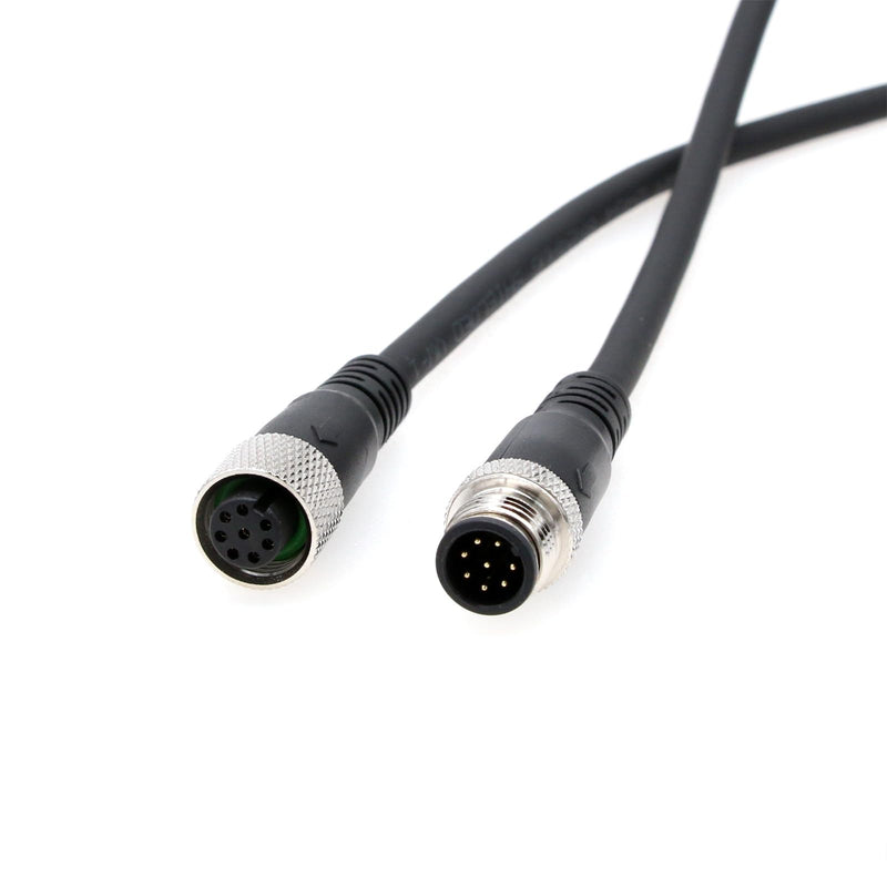 M12 A Coded 8 pin Female to 8 pin Male Cable for Cognex Sensor Camera Industrial Actuator Profibus Automation 5M
