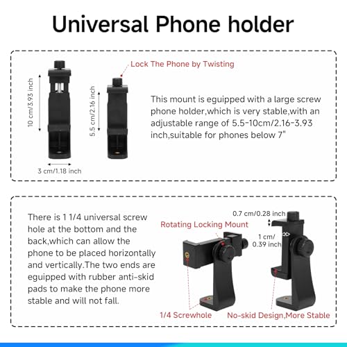 Phone Chest & Head Mount Kit, Action Camera Holder for GoPro, DJI, Insta360