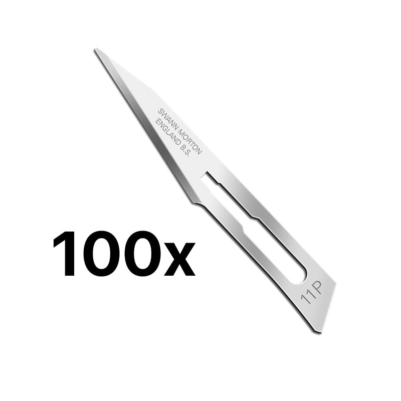 Swann-Morton 0191 Carbon Steel Surgical Scalpel Blade Non Sterile #11P (Pack of 100)