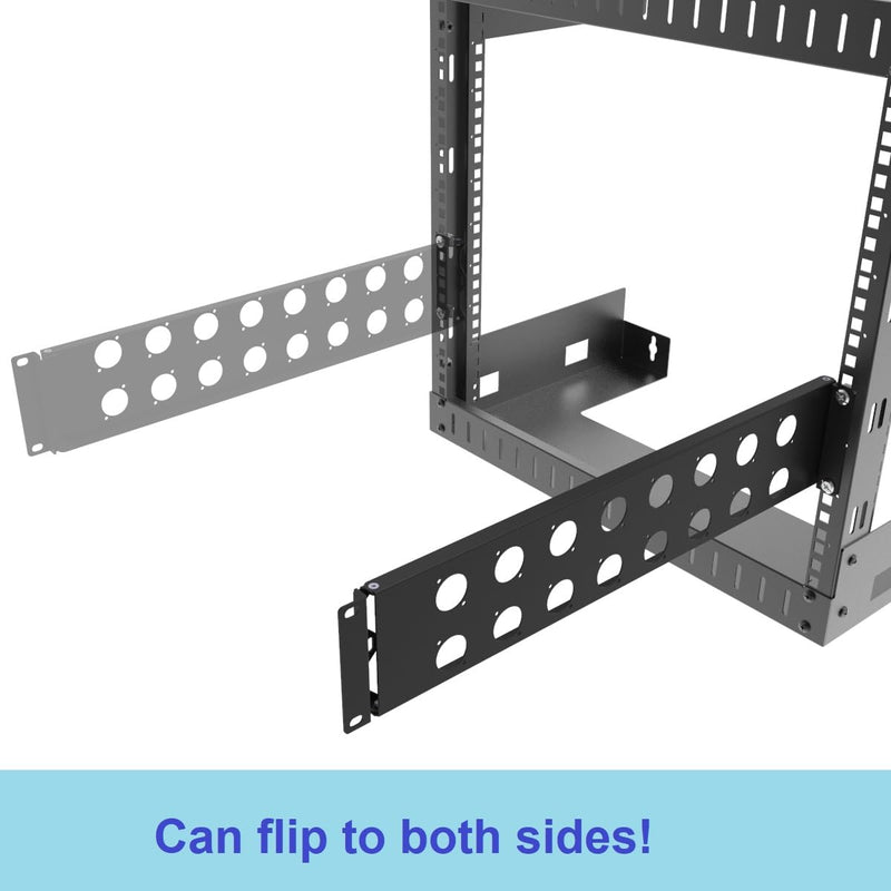 2U Hinged Rack Component Panel with 16 D-Series Punch-Out Holes for 19 inches AV, Sound, Computer Equipment Racks (2U16DBP)