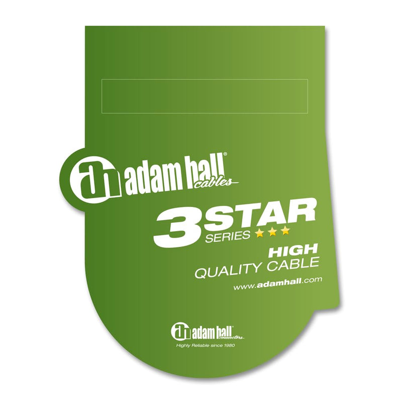 Adam Hall Cables 3 Star MIDI 0075 Green MIDI Cable | Adam Hall® MIDI 5-Pole | 0.75 m / 2.5 FT Grün 0.75m Single