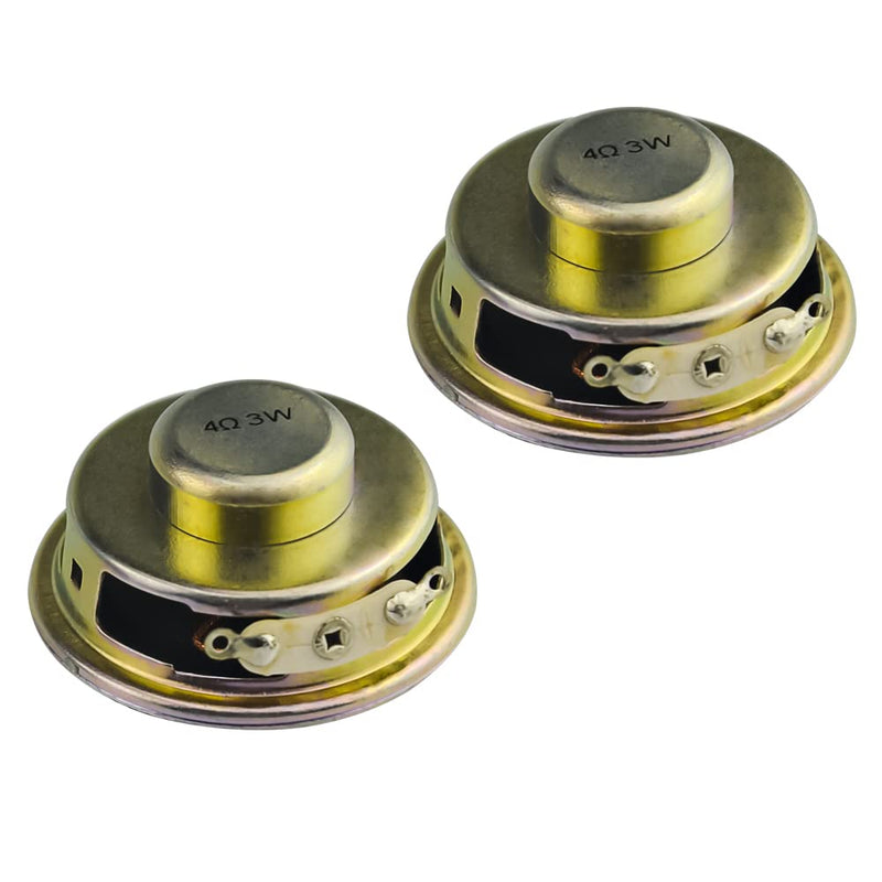 WMYCONGCONG 4 PCS 1.5" 4ohm 3W Full Range Audio Speaker Stereo Woofer Loudspeaker for Arduino and DIY Speaker, Color Random
