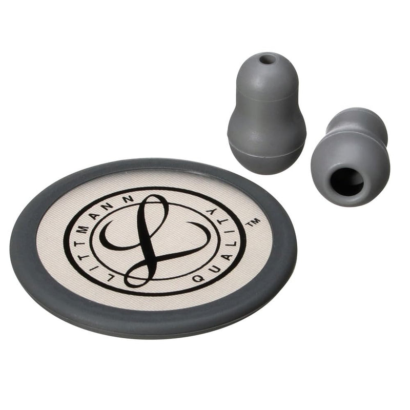 3M Littmann Stethoscope Spare Parts Kit – Gray, Compatible with Master Classic II™, Includes Snap Tight Soft-Sealing Small Eartips, Tunable Diaphragm & Rim, 40023