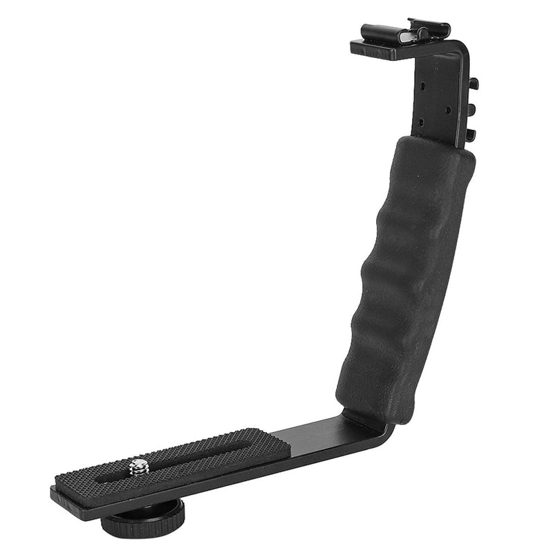 [AUSTRALIA] - Camera L Bracket, Lightweight Dual Hot Shoe Mount L Bracket for DSLR Mirrorless, with Comfortable Handle, for Horizontal Vertical , Photography 
