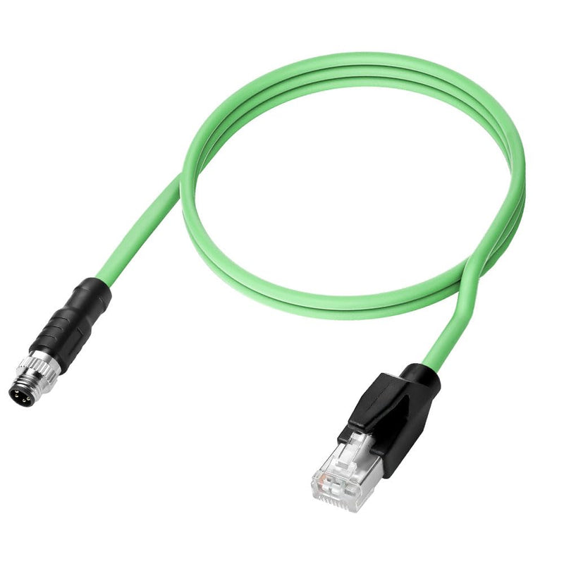 Alvin's Cables M8 A-Code 4 Pin Male to RJ45 Ethernet Cable Cat5e High-Flex Shielded for Beckhoff ZK1090-3191 Industrial Automation EtherCAT Fieldbus 33ft/10m 10M