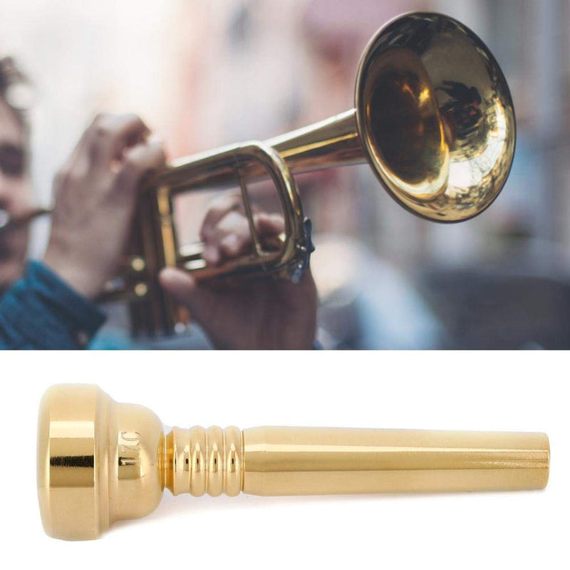 Dilwe Trumpet Mouthpiece 17C Gold Plated Wind Musical Instrument Accessory