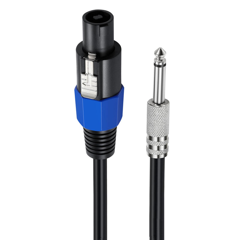 [AUSTRALIA] - Professional 12 Gauge Male to 1/4'' Male Audio Cord, Speakon to 1/4'' Speaker Cable DJ Speaker Cable with Twist Lock Connection Extension Wiring(6FT/1 Pack) 