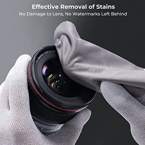 K&F Concept 10 Pack Lens Cleaning Cloth（15cm x 18 cm）, 4-in-1 Camera Cleaning Kit with Lens Brush Pen, Rocket Air Blower, Microfiber Cleaning Cloth