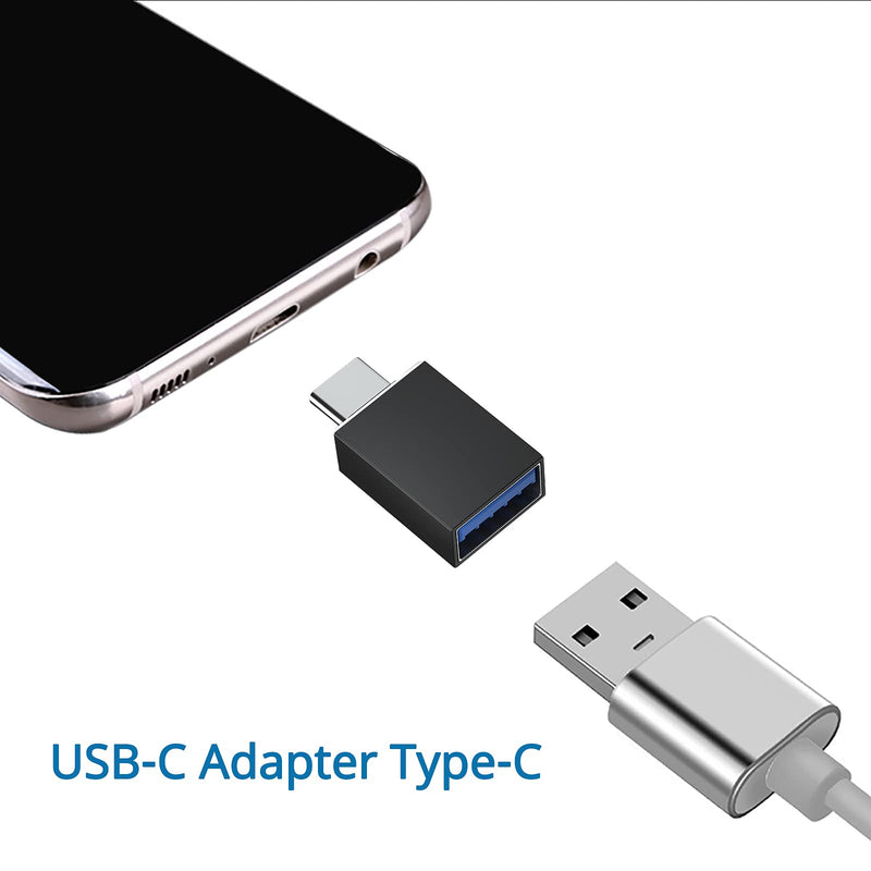 USB C to USB Adapter (2 Pack) USB C Male to USB 3.1 Female Adapter High-Speed Data Transfer Compatible with iMac 2021 iPad Pro,MacBook Air 2020,iPad Pro 2020 and More Type-C Devices black