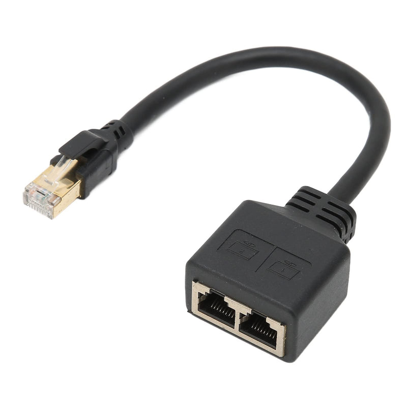 Annadue RJ45 Splitter Adapter, RJ45 Network 1 to 2 Port Ethernet Adapter Splitter, CAT8 Network Cable Splitter Adapter for Home Office, Default