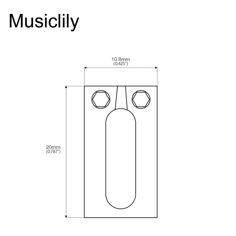 [AUSTRALIA] - Musiclily Ultra 10.8mm Guitar Bridge Saddles Brass Tremolo Bridge Saddle for Stratocaster Strat ST Telecaster Tele TL Style Electric Guitar, Original Color (Set of 6) 