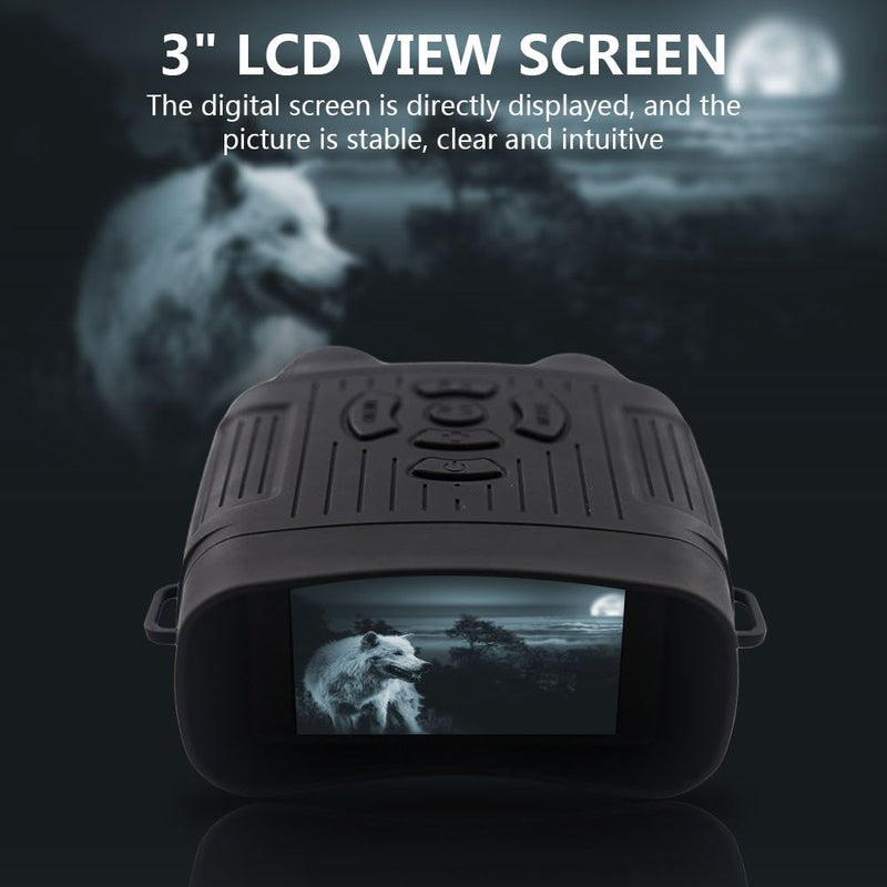 2.7K Night Vision Goggles, 36MP Digital Night Vision Binoculars with 10X Digital Zoom, 850nm IR Illuminator, 3” TFT Screen, Rechargeable Night Vision Scope Supports 128GB Card