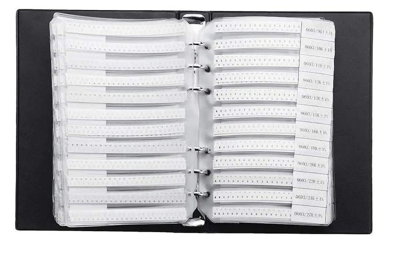 Fasizi 1% 0603 SMD Resistor Assorted Folders (0ohm - 10m Ohm) 170 Value x 50pcs = 8500pcs Sample Book