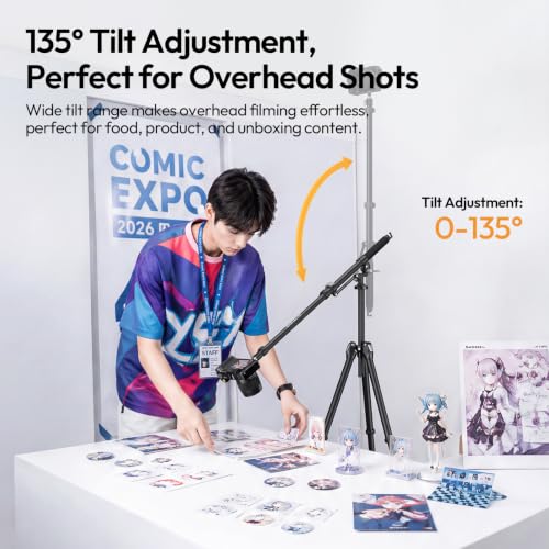 ULANZI TH09 52.7" Camera Boom Arm Light Stand Tripod Extension Bar