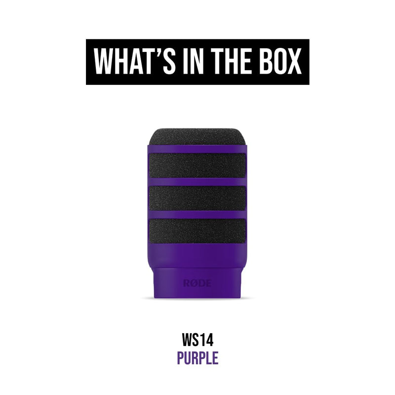 [AUSTRALIA] - RØDE WS14 Premium Pop Filter for PodMic and PodMic USB (Purple) Purple 