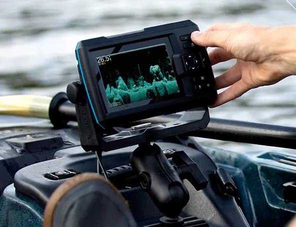 Cast Aluminum C Size 1.5" Short Arm Fish Finder Mount | Universal marine electronic plate with 38mm C size ball. Compatible with Garmin Lowrance and Humminbird