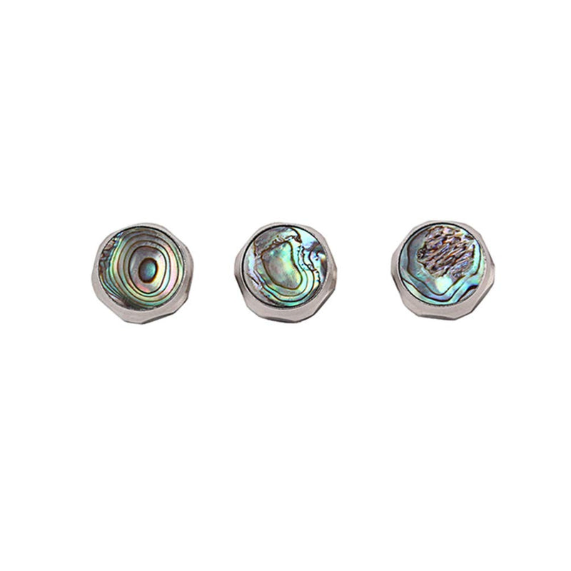 SUPVOX Abalone Button Set for Trumpet - 3Pcs Metal Finger Buttons Replacement - Durable and Craftsmanship for Trumpet Instrument Lovers