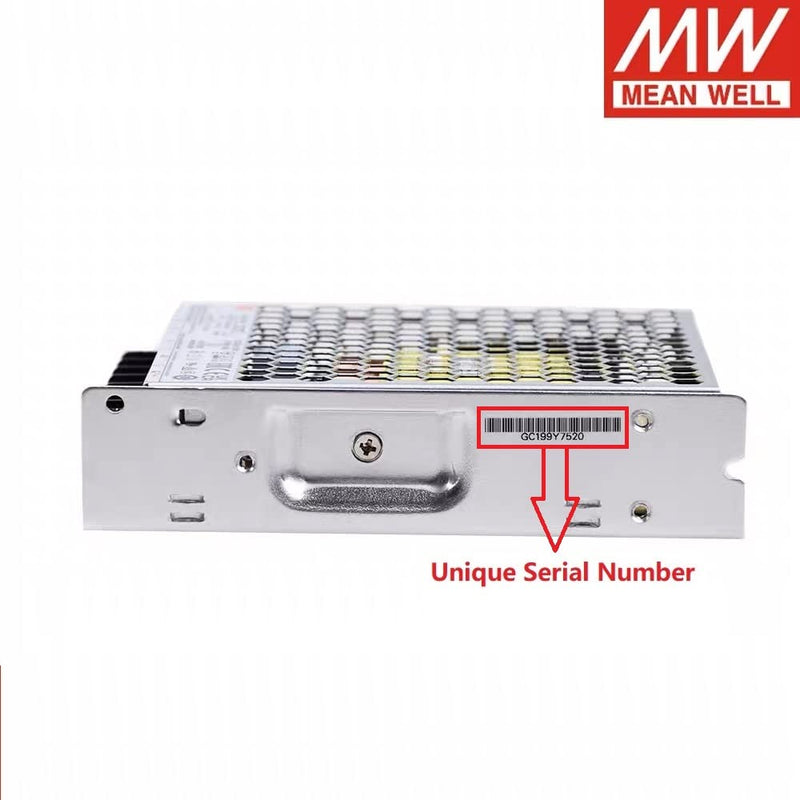 Mean Well 5V Power Supply LRS-100-5, Enclosed DC 90W 18A Single Output Switching Power Supply with a Terminal Cover