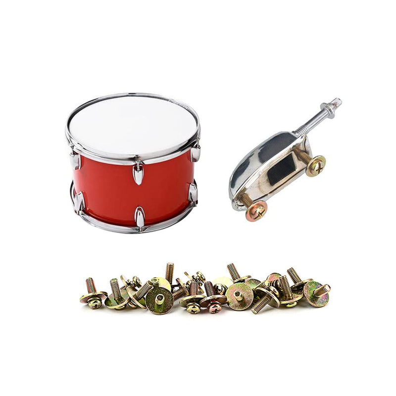Alnicov 20pcs Metal Drum Set Lug Claw Hook Mount Screws With Washer for Snare/Tom/Bass Drum Lugs
